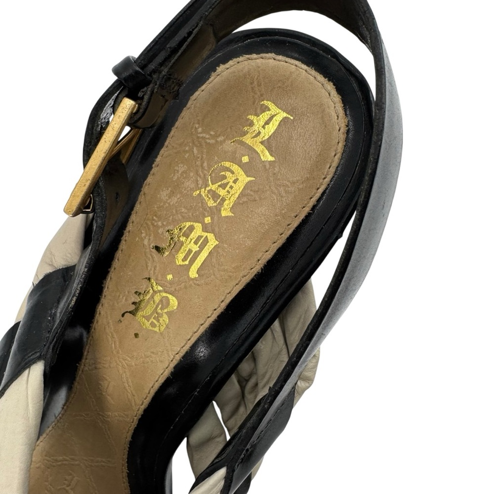 LAMB Open Toe Sling Back Twisted Heels 8.5 - Picture 4 of 9